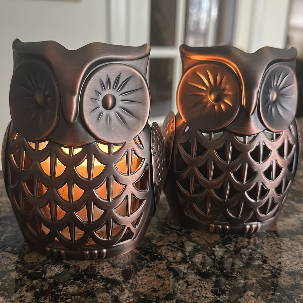Bath & Body Works Owl Candle Holders New - Picture 5 of 6